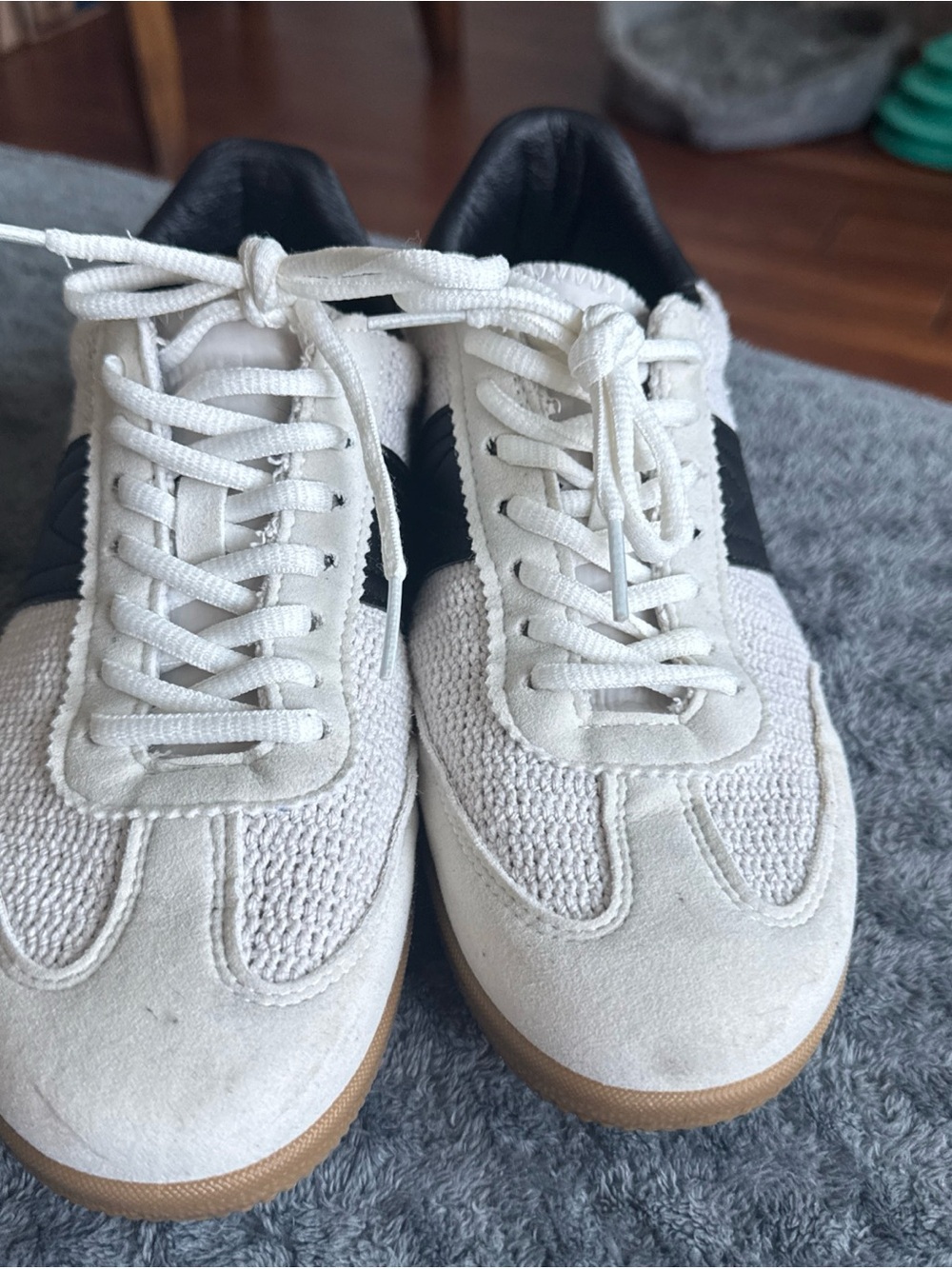 Women’s  White and Black Casual Sneakers